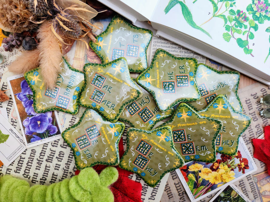 Illuminated Pronoun Badges