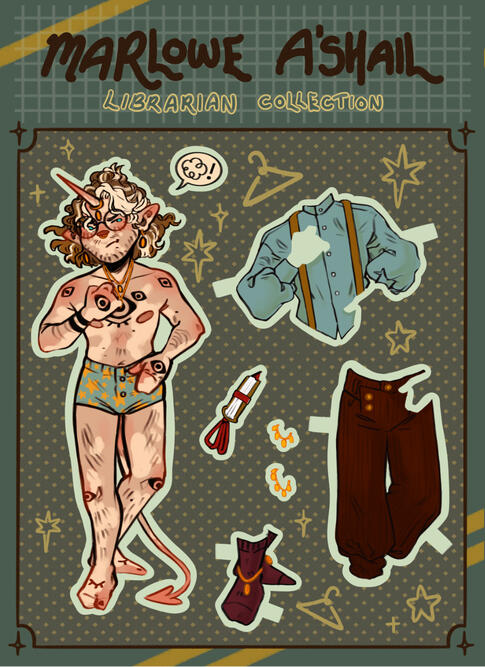 Librarian Dress up Doll (original)